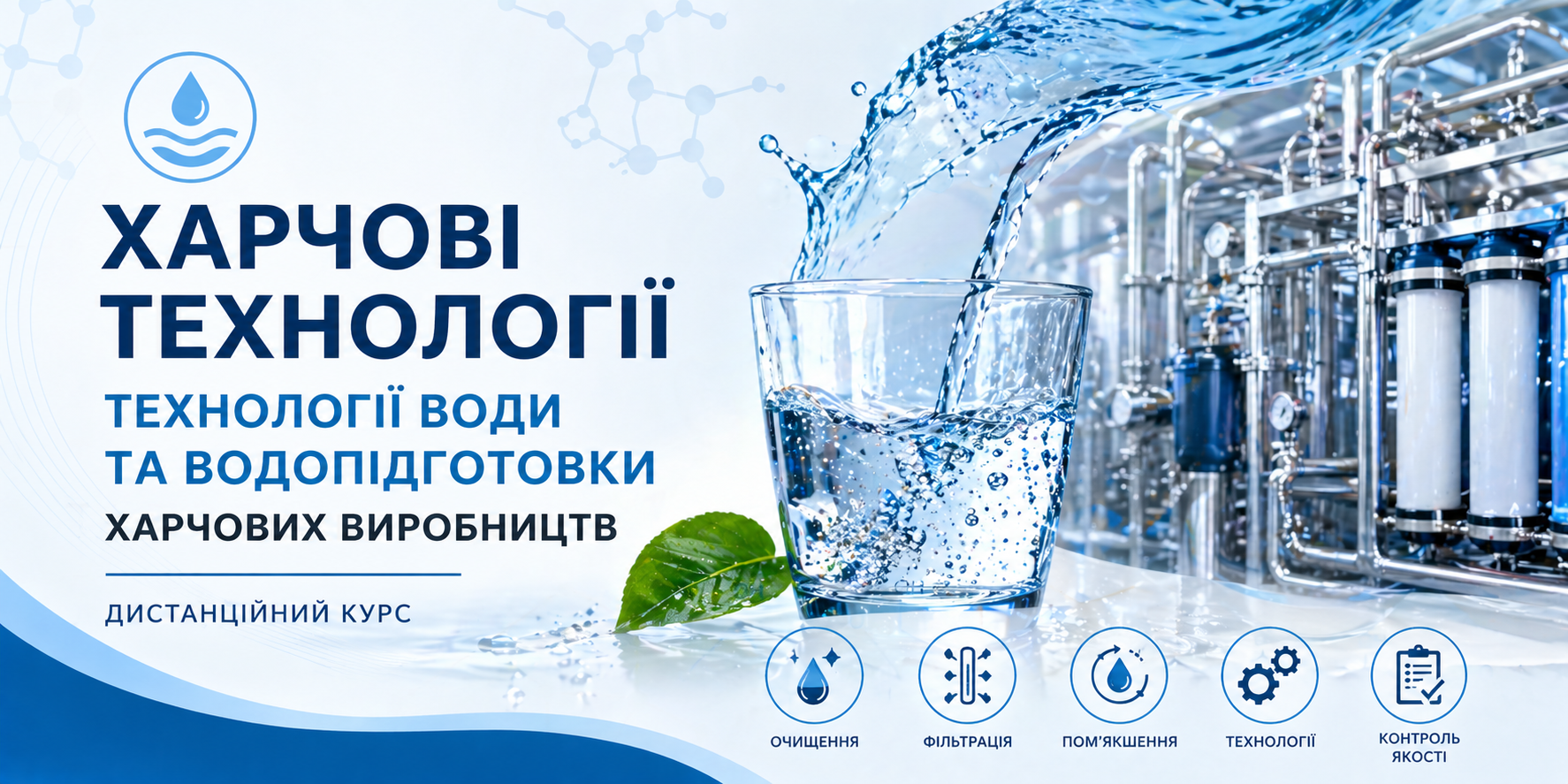 Харчові технології. Технології води та водопідготовки харчових виробництв